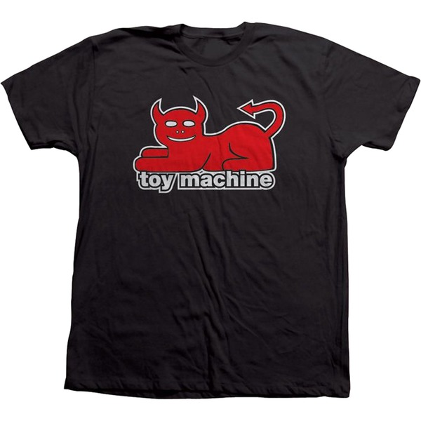 Toy Machine Skateboards Devil Cat Men's Short Sleeve T-Shirt in Black
