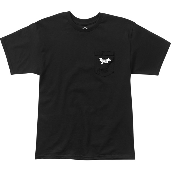 Thank You Skateboards Pocket Logo Black Men's Short Sleeve T-Shirt - Small