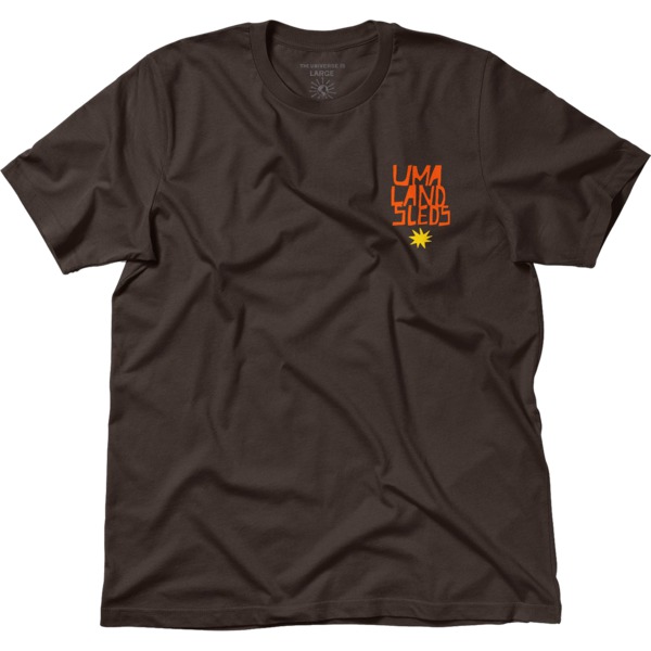 Umaverse Skateboards Stacked Brown Men's Short Sleeve T-Shirt - Medium