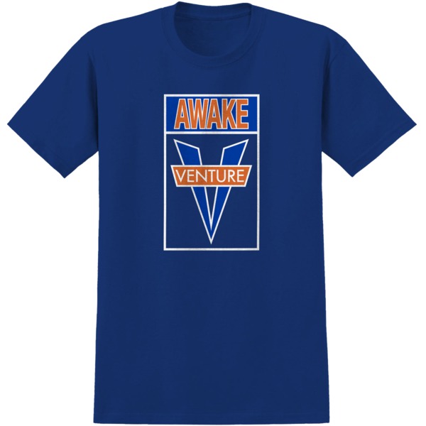 Venture Trucks Awake Royal / White / Orange / Blue Men's Short Sleeve T-Shirt - X-Large