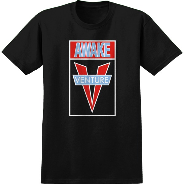 Venture Trucks Awake Men's Short Sleeve T-Shirt in Black / Red / Blue / White