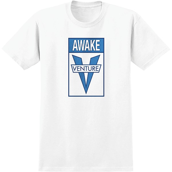 Venture Trucks Awake White / Light Blue / Dark Blue Men's Short Sleeve T-Shirt - Medium Venture Trucks Awake White / Light Blue / Dark Blue Men's Short Sleeve T-Shirt - Medium