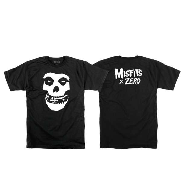 Zero Skateboards Misfits Fiend Skull Black Men's Short Sleeve T-Shirt - Small