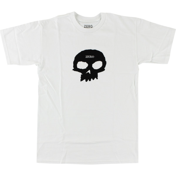 Zero Skateboards Single Skull Men's Short Sleeve T-Shirt in White / Black