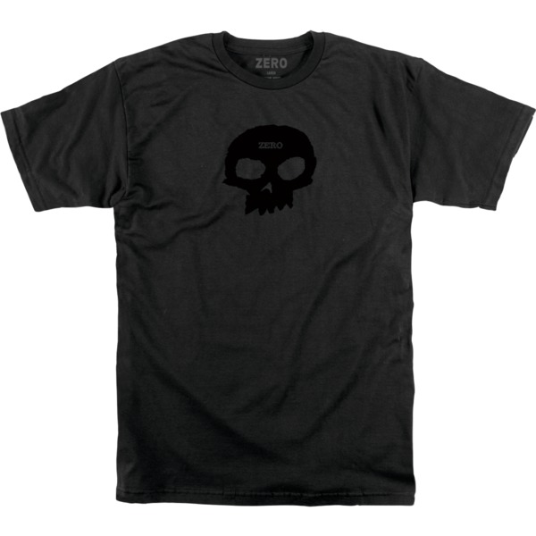 Zero Skateboards Single Skull Men's Short Sleeve T-Shirt in Black / Black
