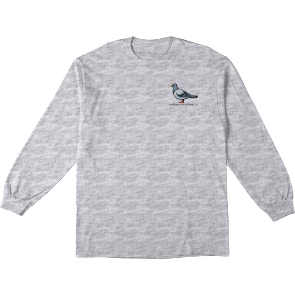 Anti Hero Skateboards Lil Pigeon Ash Grey Men's Long Sleeve T-Shirt - Small