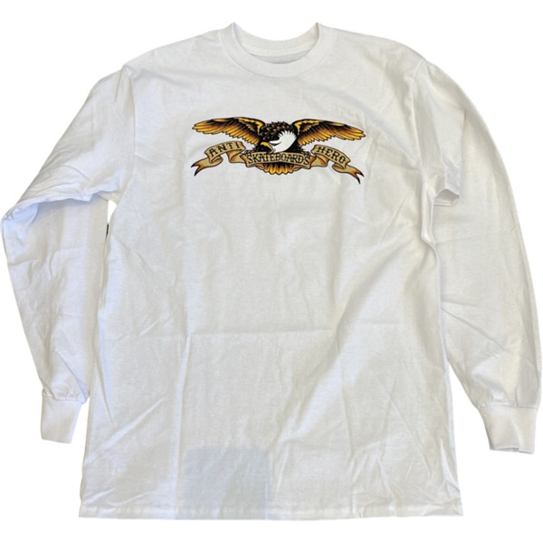 Anti Hero Skateboards Eagle White Men's Long Sleeve T-Shirt - Medium