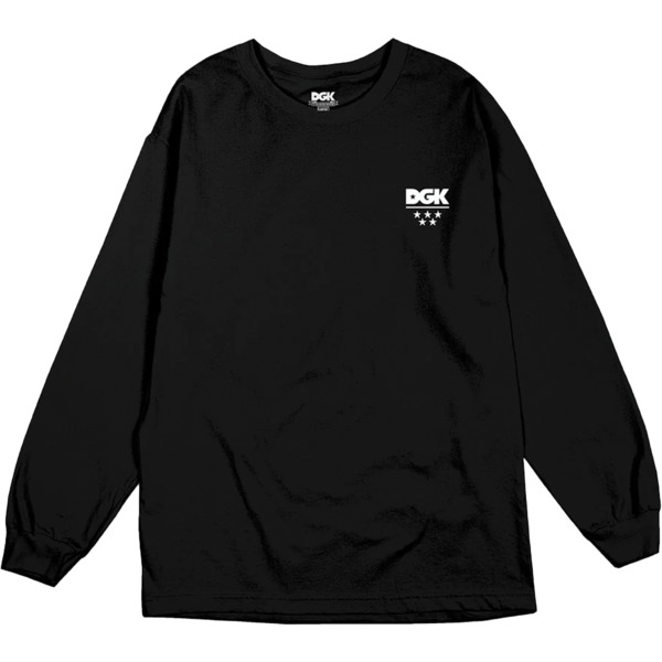 DGK Skateboards All Star Mini Logo Black Men's Long Sleeve T-Shirt - Small