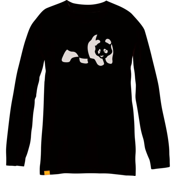 Enjoi Skateboards Staple Panda Men's Long Sleeve T-Shirt in Black