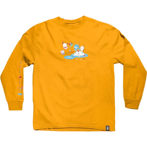 Girl Skateboards Hello Kitty Fishing Men's Long Sleeve T-Shirt