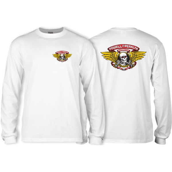 Powell Peralta Winged Ripper Men's Long Sleeve T-Shirt in White