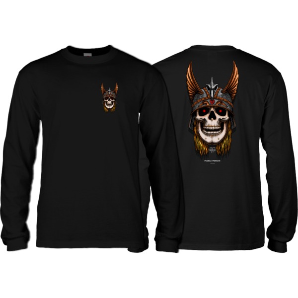Powell Peralta Andy Anderson Skull Black Men's Long Sleeve T-Shirt - Medium