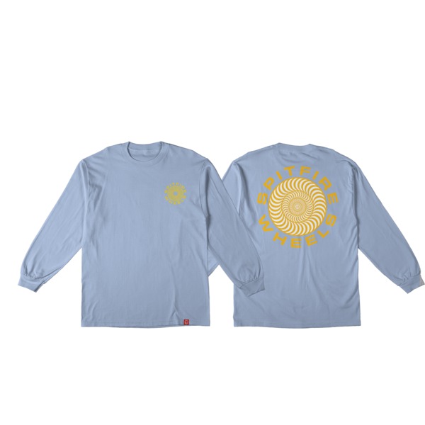 Spitfire Wheels Classic 87 Swirl Fill Men's Long Sleeve T-Shirt in Blue / Yellow / White