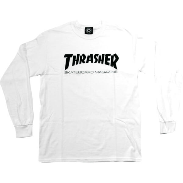 Thrasher Magazine Skate Mag Men's Long Sleeve T-Shirt in White