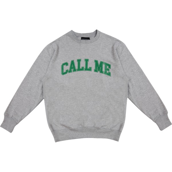 Call Me 917 Call Me Logo Heather Grey Men's Crew Neck Sweatshirt - Large