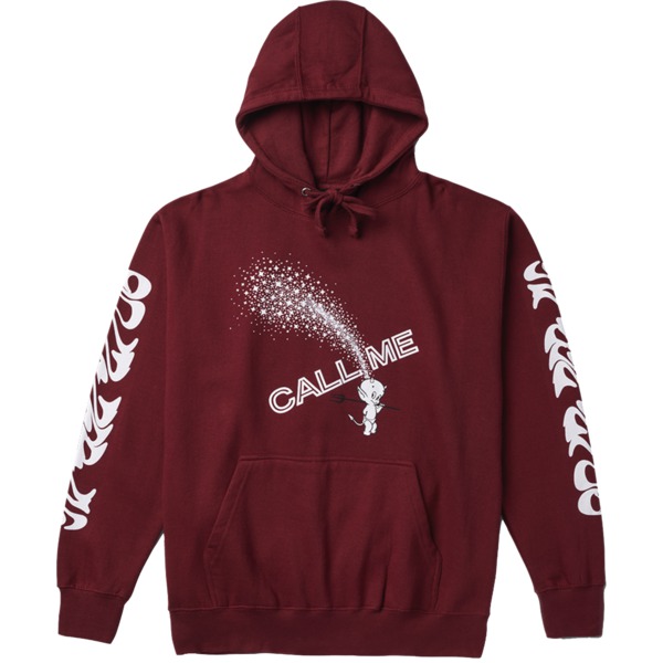 Call Me 917 Devil Calls Maroon Men's Hooded Sweatshirt - X-Large
