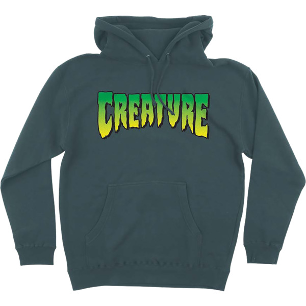 Creature Skateboards Logo Alpine Green Men S Hooded Sweatshirt