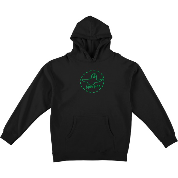 Krooked Skateboards Trinity Smile Men's Hooded Sweatshirt in Black / Green