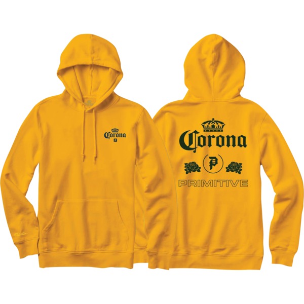 Primitive Skateboarding Corona Heritage Men's Hooded Sweatshirt in Gold