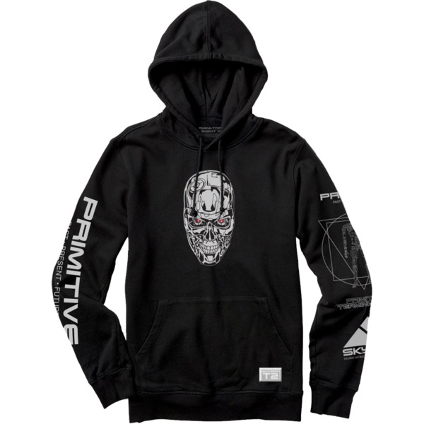 Primitive Skateboarding T2 Skynet Black Men's Hooded Sweatshirt - Small