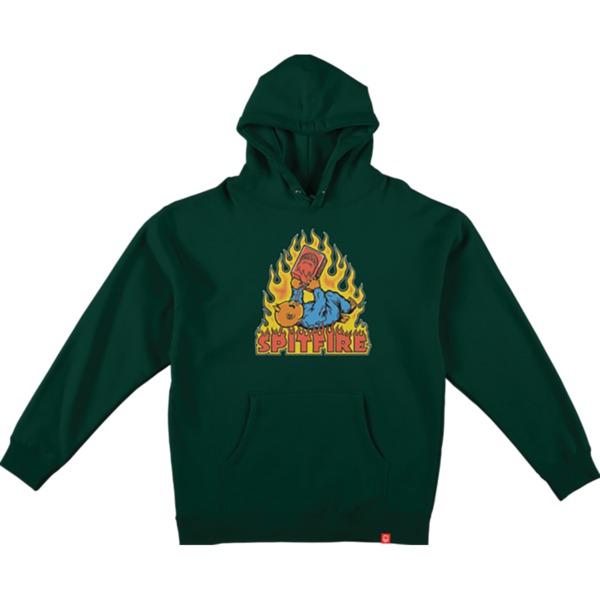 Spitfire Wheels Demonseed Alpine Green Men's Hooded Sweatshirt - Medium