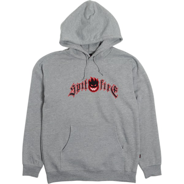 Spitfire Wheels Immortal Fire Emblem Heather Grey Men's Hooded Sweatshirt - X-Large