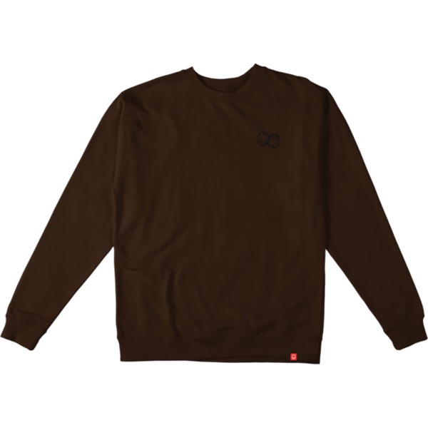 Spitfire Wheels Lil Eternal Emblem Brown / Black Men's Crew Neck Sweatshirt - X-Large