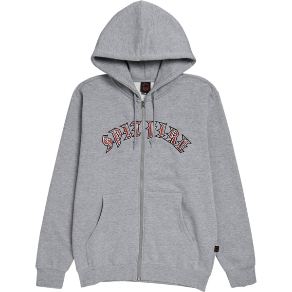 Spitfire Wheels Olde E Embroidered Zip-Up Hooded Sweatshirt