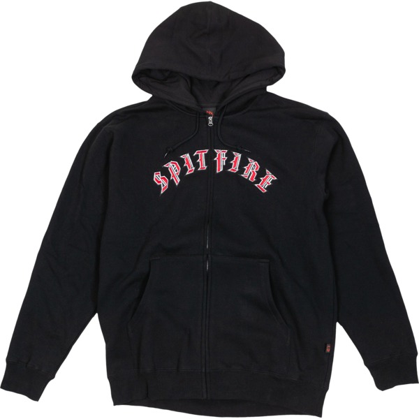 Spitfire Wheels Old E Embroidered Zip-Up Hooded Sweatshirt