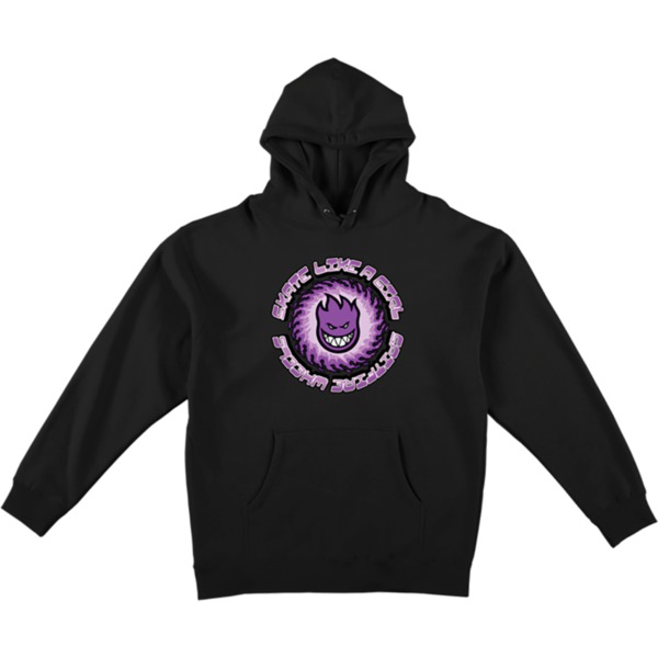 Spitfire Wheels Skate Like A Girl 25 Year Classic Black Men's Hooded Sweatshirt - Large Spitfire Wheels Skate Like A Girl 25 Year Classic Black Men's Hooded Sweatshirt - Large