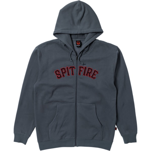 Spitfire Wheels Spitball Charcoal Zip Hooded Sweatshirt - Large