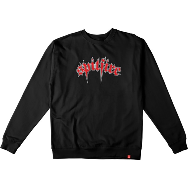 Spitfire Wheels Venom Black / Red / White Men's Crew Neck Sweatshirt - Large