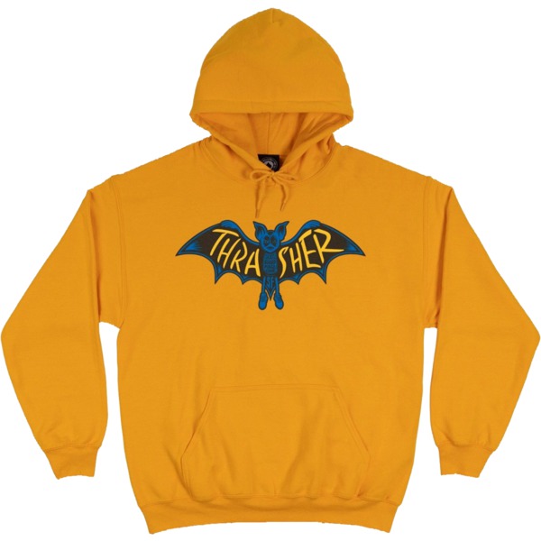 Thrasher Magazine Bat Men's Hooded Sweatshirt in Gold