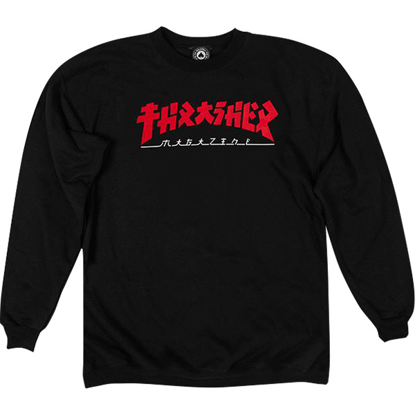 Thrasher Magazine Godzilla Men's Crew Neck Sweatshirt in Black / Red