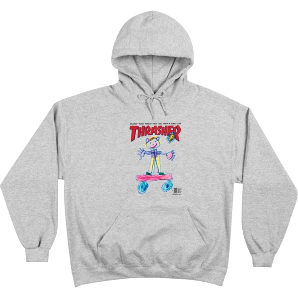 Thrasher Magazine Kid Cover Ash Men's Hooded Sweatshirt - Small