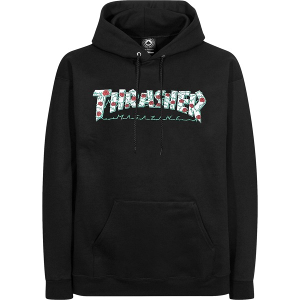 Thrasher Magazine Roses Men's Hooded Sweatshirt in Black
