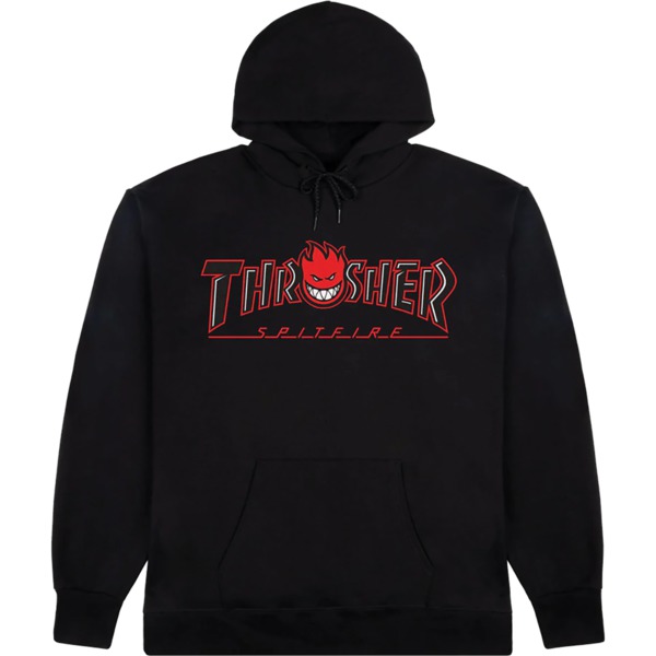 Thrasher Magazine Spitfire Bighead Outline Black Men's Hooded Sweatshirt - Medium Thrasher Magazine Spitfire Bighead Outline Black Men's Hooded Sweatshirt - Medium