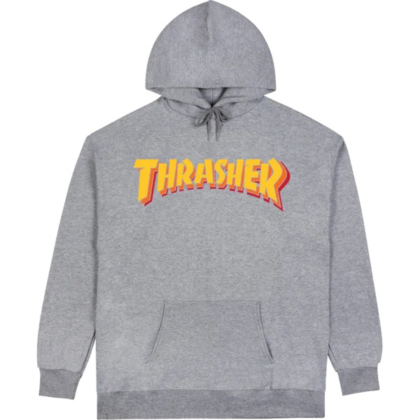 Thrasher Magazine Stacked Sport Grey Men's Hooded Sweatshirt - X-Large
