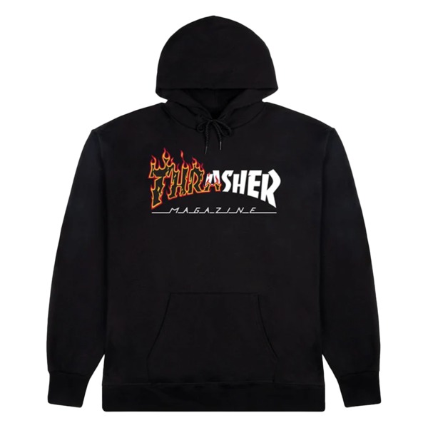 Thrasher Magazine Ignite Black Men's Hooded Sweatshirt - XX-Large Thrasher Magazine Ignite Black Men's Hooded Sweatshirt - XX-Large