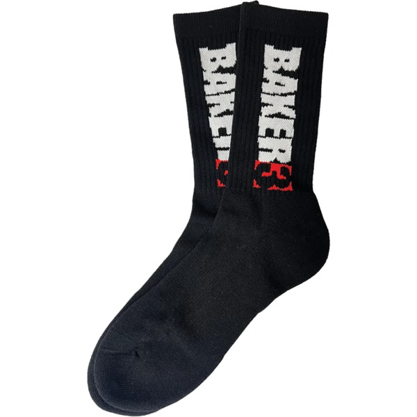 Baker Skateboards Baker 3 Black Crew Socks - One size fits most