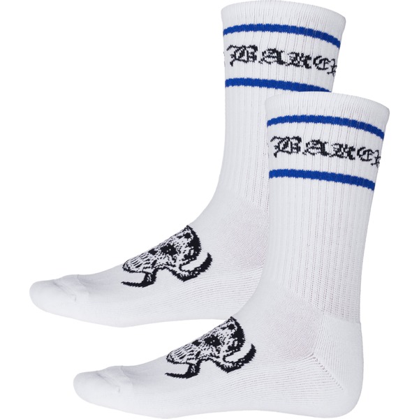 Baker Skateboards Olde White Crew Socks - One size fits most
