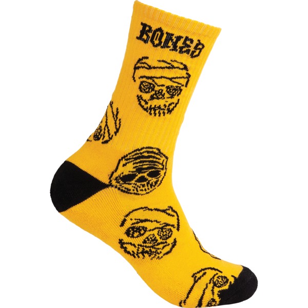 Bones Wheels Black & Gold Gold Crew Socks - One size fits most
