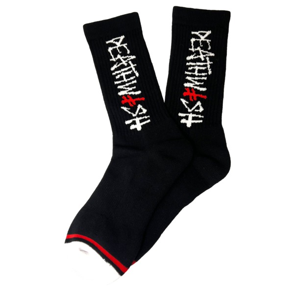 Deathwish Skateboards Deathspray Black Crew Socks - One size fits most Deathwish Skateboards Deathspray Black Crew Socks - One size fits most