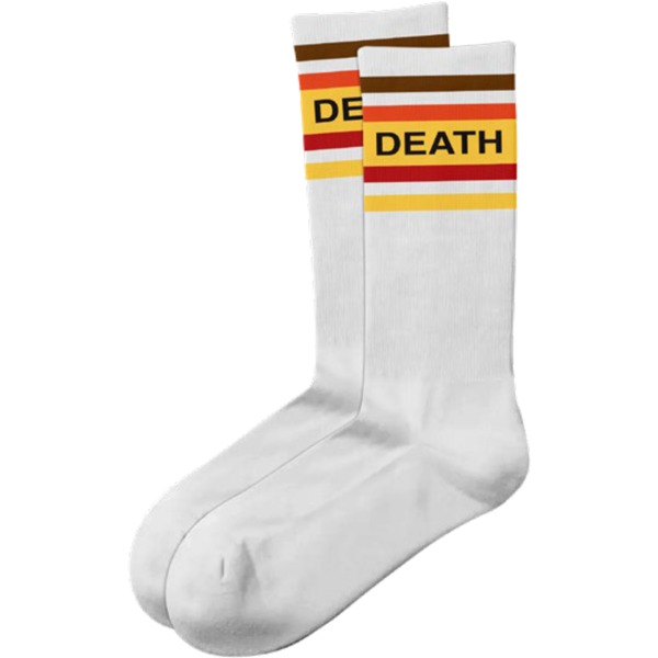 Deathwish Skateboards Drifter White Crew Socks - One size fits most
