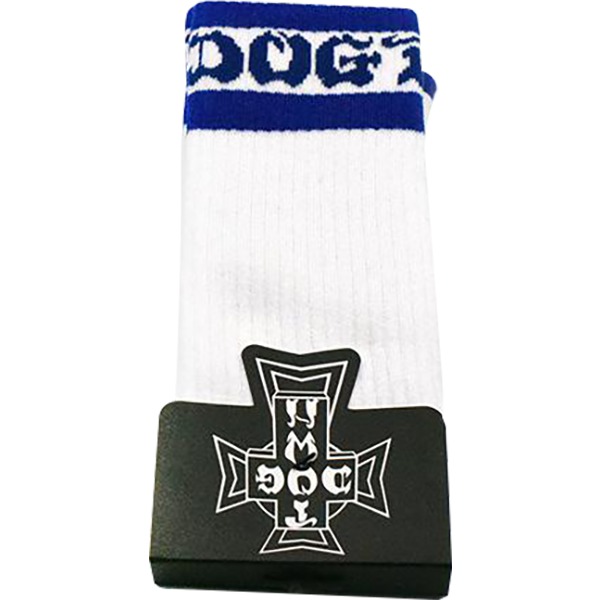 Dogtown Skateboards Striped White / Blue Tube Socks - One size fits most