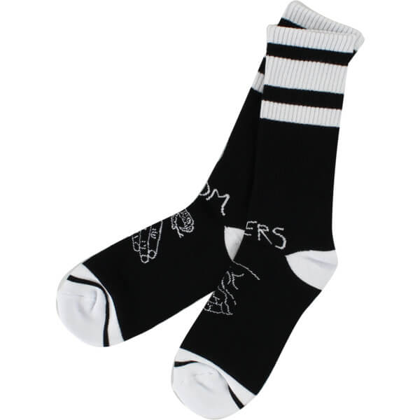 Doomsayers Club Snake Shake Black / White Crew Socks - One size fits most