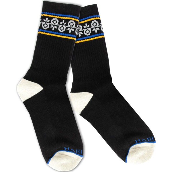 Habitat Skateboards Geo-Pod Black Crew Socks - One Size Fits Most