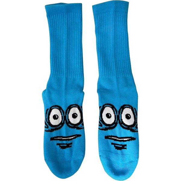 Heroin Skateboards Big Egg Cyan Crew Socks - One size fits most