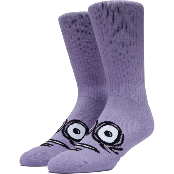 Heroin Skateboards Big Egg Lavender Crew Socks - One size fits most