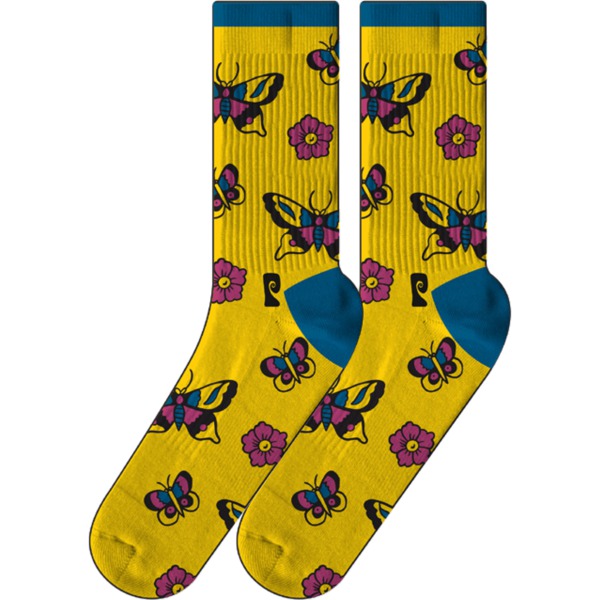 Psockadelic Socks Butterfly Flower Crew Socks - One size fits most